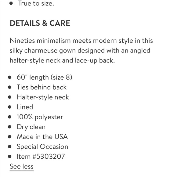 Xscape Charmeuse Halter Lace back Gown - Picture 7 of 7